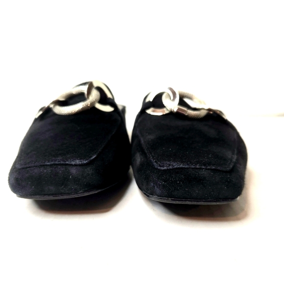 A. Marinelli Mules. Black Suede With Silver Accents. Size 7.5 - Picture 7 of 13